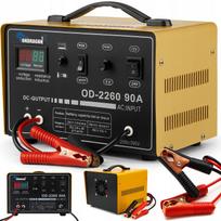 Automobilinis akumuliatoriaus įkroviklis START 12/24V, 90A, LCD ekranas