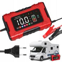 Akumuliatoriaus įkroviklis su LCD, 12V 10A / 24V 5A, motociklams ir automobiliams