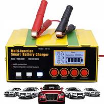 Automatinis automobilio akumuliatoriaus įkroviklis su temperatūros ir akumuliatoriaus būklės stebėjimu