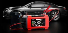 Automatinis akumuliatoriaus įkroviklis 12V 6A su LCD, tinkamas AGM, GEL 10–100Ah baterijoms, su atnaujinimo funkcija