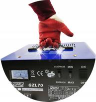 Akumuliatorių įkroviklis su paleidimo funkcija GZL-70, 12V/24V, 500Ah