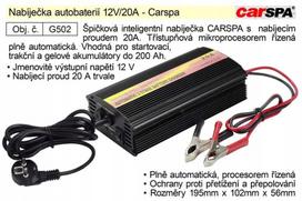 Automobilio akumuliatoriaus įkroviklis 12V/20A Carspa