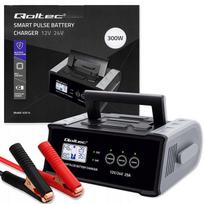 Akumuliatoriaus įkroviklis Qoltec, 25A, 12V/24V, su LCD ekranu ir atstatymo funkcija, AGM, GEL