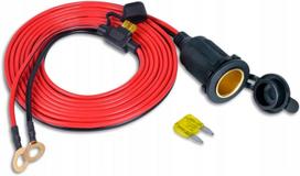 Įkroviklis su maitinimo lizdu 12V/24V, atsparus vandeniui, 3 m kabelis