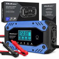 Automatinis automobilio akumuliatoriaus įkroviklis Qoltec, 10A, 12/24V, LCD ekranas