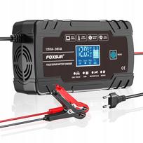 Automatinis akumuliatoriaus įkroviklis 12V/24V su LCD ekranėliu