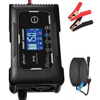 Akumuliatorių įkroviklis su remonto funkcija 12V 15A / 24V 10A, LCD ekranas
