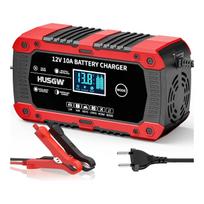 Automobilio akumuliatoriaus įkroviklis HUSGW, 10A, 12V, LCD ekranas