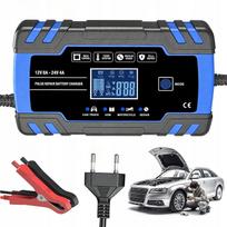 Akumuliatoriaus įkroviklis-taisytuvas 12V 8A / 24V 4A, automatinis, iki 150Ah, LCD ekranas