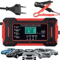 Automatinis 12V 6A akumuliatoriaus įkroviklis su ventiliatoriumi