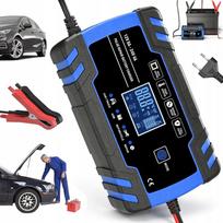 Automatinis akumuliatoriaus įkroviklis 12V 8A / 24V 4A su LCD ekranu, 2 režimai