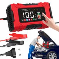 Akumuliatoriaus įkroviklis 12V 10A / 24V 5A su LCD ekranu, automatinis, greitas įkrovimas