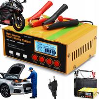 Akumuliatorių įkroviklis su LCD, 12V/24V, 12A, remonto funkcija