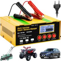 Akumuliatorių įkroviklis 12V/24V su LCD ekranu, tinkamas AGM, su apsaugomis