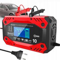 Akumuliatoriaus kroviklis su LCD ekranu, 12V, 10A, automatinis, su remonto funkcija