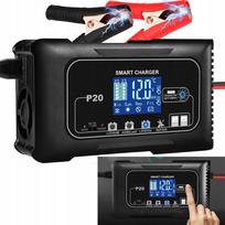 Automatinis akumuliatoriaus įkroviklis su LCD, 12V/24V, 20A