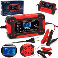 Automatinis akumuliatorių kroviklis 12V 10A, LCD ekranas, remontavimo funkcija, tinkamas 4–150Ah