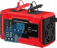 Automatinis 12V 6A akumuliatoriaus įkroviklis su LCD ekranėliu