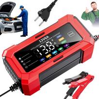 12V 6A motociklo ir automobilio akumuliatoriaus įkroviklis su lygintuvu