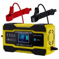 Universalus 12/24V 5/10A akumuliatoriaus įkroviklis su LCD, AGM, Start-Stop, motociklams