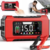 Automatinis išmanusis akumuliatoriaus įkroviklis 12V/24V, 15A, LCD ekranas