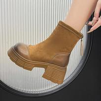 Ankle Boots for Women Sexy High Heels Fashion Shoes Winter Chunky Woman Boots  Pumps Elegant Dress Zip Chelsea Boots Mujer 40 brown