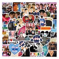 60-Pack Movie & TV Graffiti Stickers for Suitcases, Water Bottles, and Skateboards black