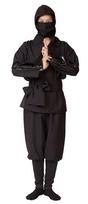 Clearstone Ninja Costume Black Halloween Unisex Men's Complete Outfit Set Hood Mask Pants juoda