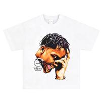 Travis Scott TShirt Unisex Trap Rap Street Graphic Print Pure Cotton Crew Neck Casual Streetwear Fashion Tops For Men Women M black