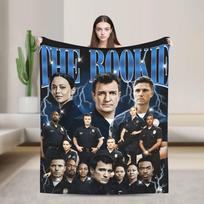 Riboto leidimo The Rookie flanelinis pledas Minkštas šiltas pledas sofai, foteliui, kelionėms lėktuvu Pūkuotas lovatiesė sofos lovos užvalkalas 75cmx90cm