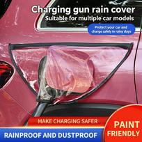 Car Charging Port Rain Cover, Ev Charger Plug Cover Magnetic Transparent Cover For Electric Vehicle Waterproof Outdoor Charging white