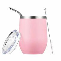Yerba Mate Gourd Set Double-Wall Stainless Steel Mate Tea Cup and Bombilla Set Includes Yerba Mate Gourd (Cup) With One Bombilla 301-400ml white