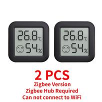 Tuya Zigbee 3.0 Temperature Humidity Sensor APP Remote Control Thermometer via Smart Life For Smart Home Work With Yandex Alexa gray