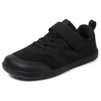 Mažų/Didelių vaikų minimalistiniai basakojų batai + Vaikų nulinis kritimas + Mažylių plati sportinė avalynė berniukams/mergaitėms 34 black