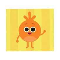 Bumbles Educational Cartoon Nums Blankets Flannel Humble Super Soft Throw Blankets for Bedding Couch Quilt Multi-function Size: 75*100cm, Weight: 230 GSM orange