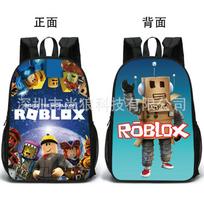 Straight Hair Roblox Double-Sided Schoolbag Roblox Game Merchandise Double-Sided Backpack For Primary And Secondary School Students double-layered double-sided backpack black