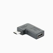 Right Angle Type C to Micro USB OTG Adapter Support OTG Function Fast Charge Data Transfer Converter for Keyboard Mouse Phone Use A2