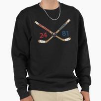 Unisex Cotton Sweater Pullover Hoodie Printed Sweater Hollander Rozanov Hockey Retro Pullover Sweatshirt Casual Long Sleeve Sweatshirt L (60-70kg) juoda