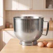 Stand Mixer Bowl with Handle Compatible FoodGrade for Culinary Professionals, Home white