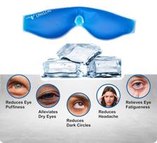 Aloe Vera Cooling Eye Gel Mask – Reusable Hot & Cold Eye Mask for Dark Circles, Eye Strain, Dry Eyes & Relaxation blue