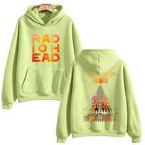 Radiohead Tour 2027 Hoodie Men Women Vintage Rock Band Pullover Hooded Sweatshirt Long Sleeve Oversized Streetwear Casual Hoody L beige