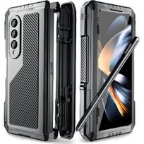 R-just Rugged Armor 360 Full Mobile Phone Case For Samsung Galaxy Z Fold 6 Fold 5 Fold 4 5 6 Metal Aluminum Shockproof Cover For Galaxy Z Fold 5 juoda