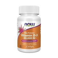 Now Foods Max Potency Vitamin D-3 50,000 LU Softgels 1 pcs (12 Tablets)
