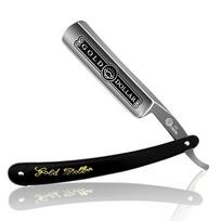 Classic Manual Folding Knife Straight Edge  Barber Blades Shaving Razor Gold Dollar 66 gray