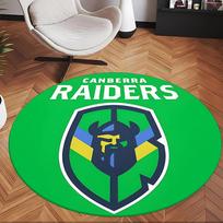 Canberra Raiders (1) Round Office Rug Decorative Floor Rug for Office Bedroom Living Room and Home Space 100cmx100cm