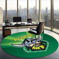 Canberra Raiders (1) Round Office Rug Decorative Floor Rug for Office Bedroom Living Room and Home Space 120cmx120cm