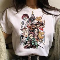 „Demon Slayer Kimetsu No Yaiba“ marškinėliai, moteriški „Manga“ juokingi Y2K marškinėliai mergaitei, juokingi drabužiai 6XL gray