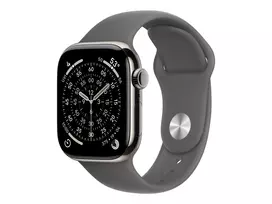 Apple Watch Series 11 GPS + Cellular 42 mm Natural titano korpusas su pilka sportine apyranke, S/M
