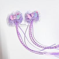 Frozen Elsa Hair Clips - No Damage Hair Bows for Girls white