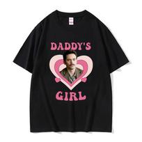 Summer I Love Hot Dads The Twilight Saga Charlie Swan Billy Burke Graphic 100% Pure Cotton Printed T-shirt Oversized Y2k S white